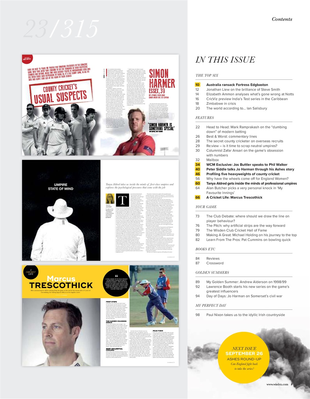 Wisden Cricket Monthly Preview Pages