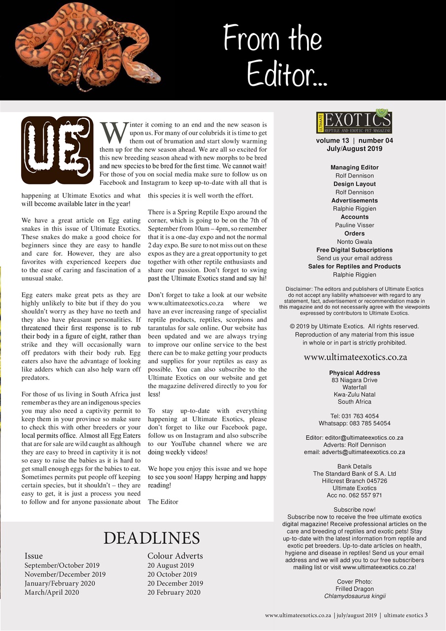 Ultimate Exotics Preview Pages