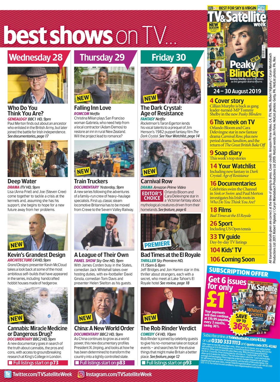 TV & Satellite Week Preview Pages