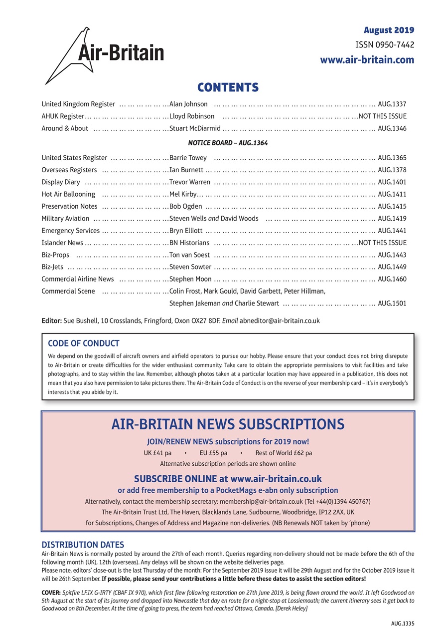 Air Britain News Preview Pages