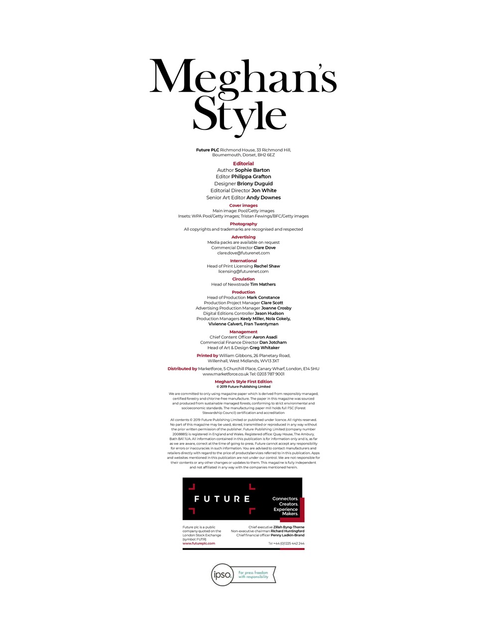 Future Guides & Specials Preview Pages