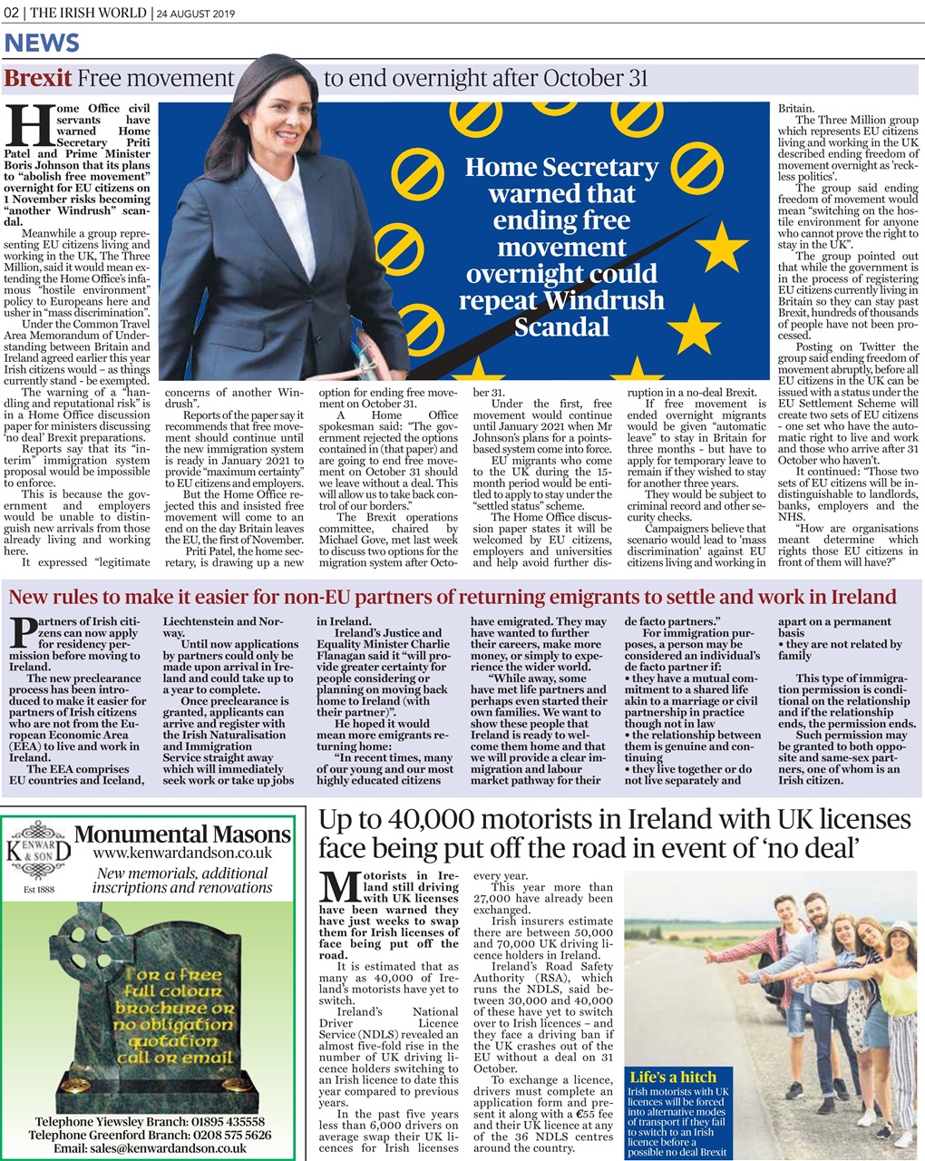 Irish World Preview Pages