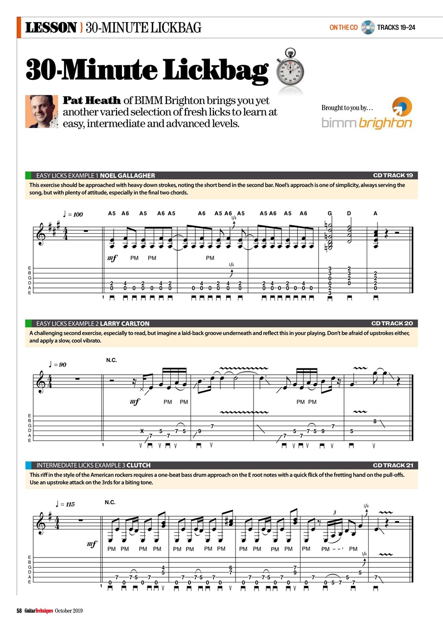 Guitar Techniques Preview Pages