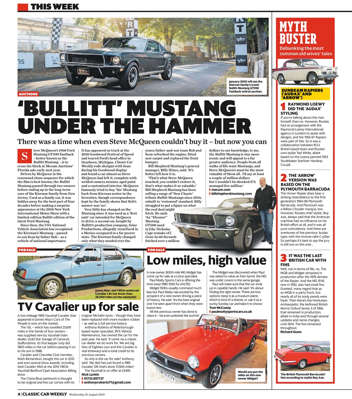 Classic Car Weekly Preview Pages