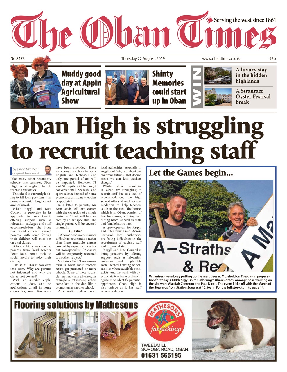 The Oban Times & Lochaber Times Preview Pages