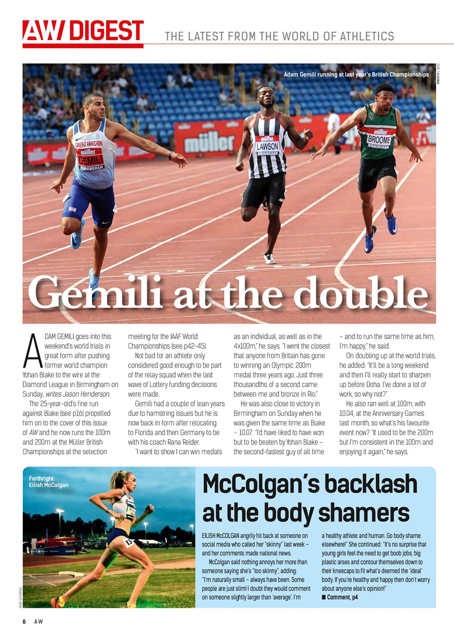 AW – Athletics Weekly Magazine Preview Pages