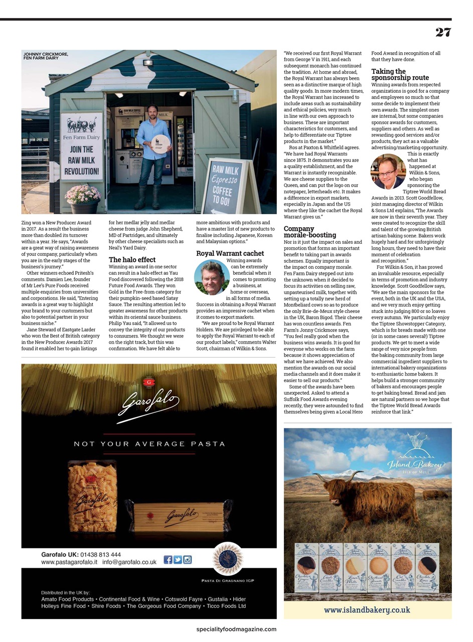 Speciality Food Preview Pages