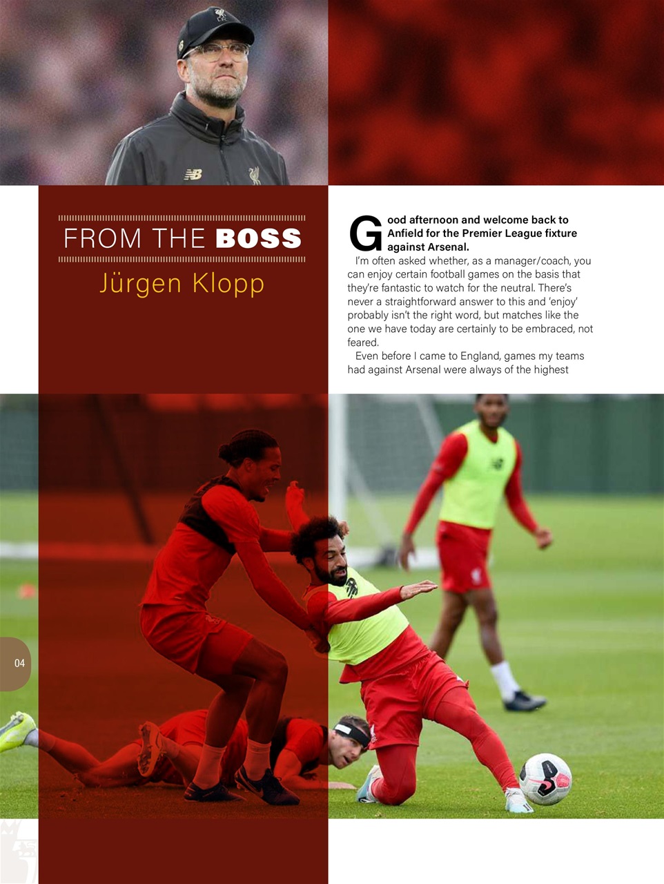 Liverpool FC Programmes Preview Pages