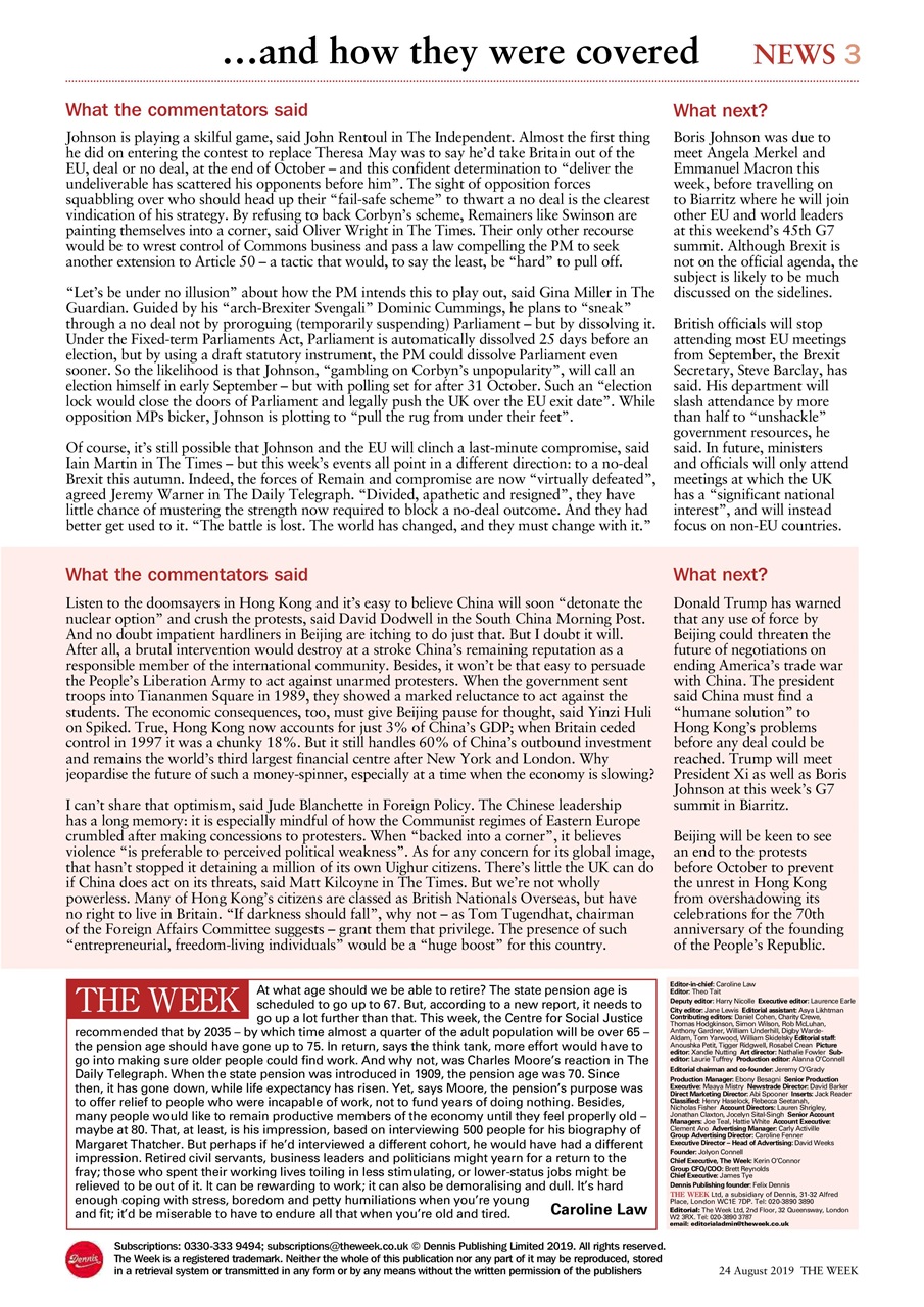 The Week Preview Pages