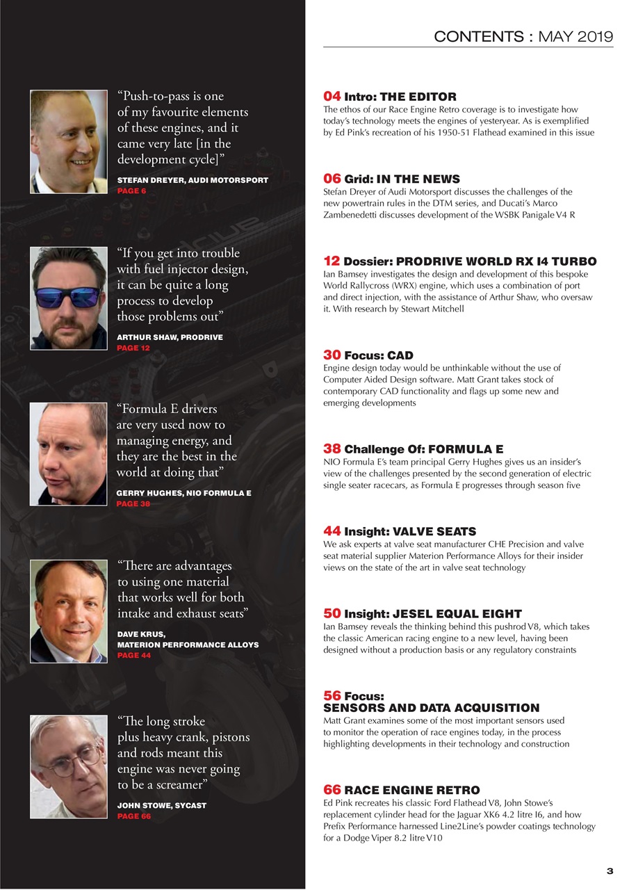 Race Engine Technology Preview Pages