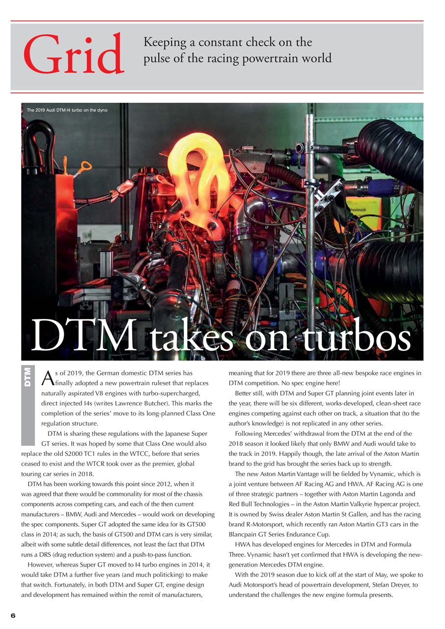 Race Engine Technology Preview Pages