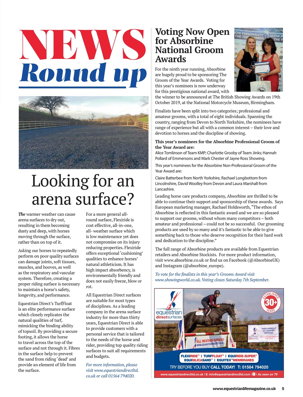 Equestrian Life Magazine Preview Pages