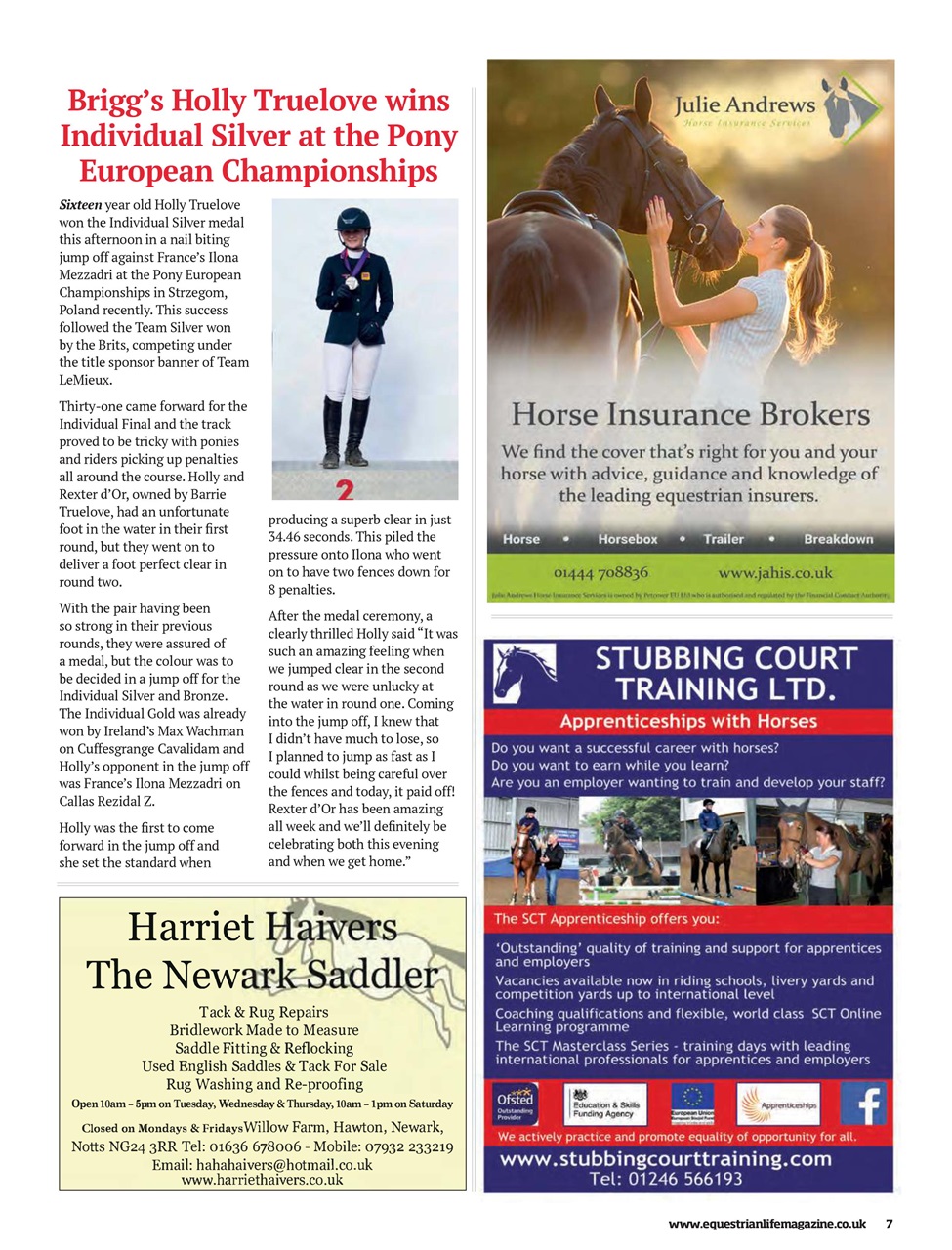 Equestrian Life Magazine Preview Pages