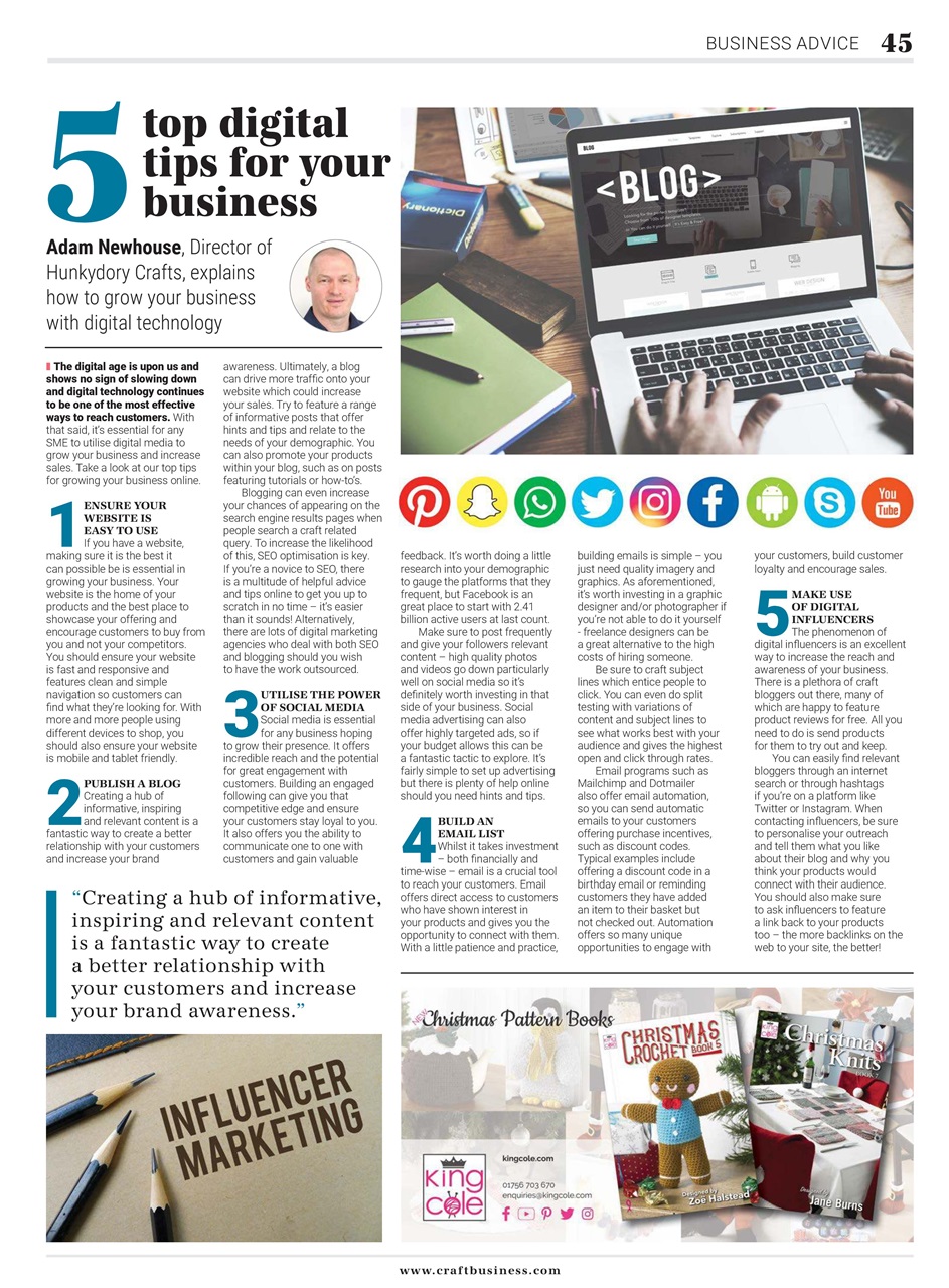 Craft Business Preview Pages