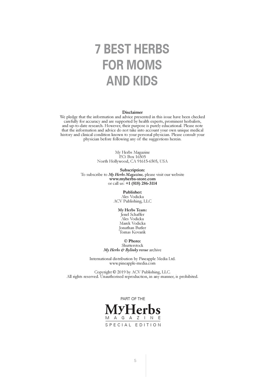 My Herbs Magazine Preview Pages