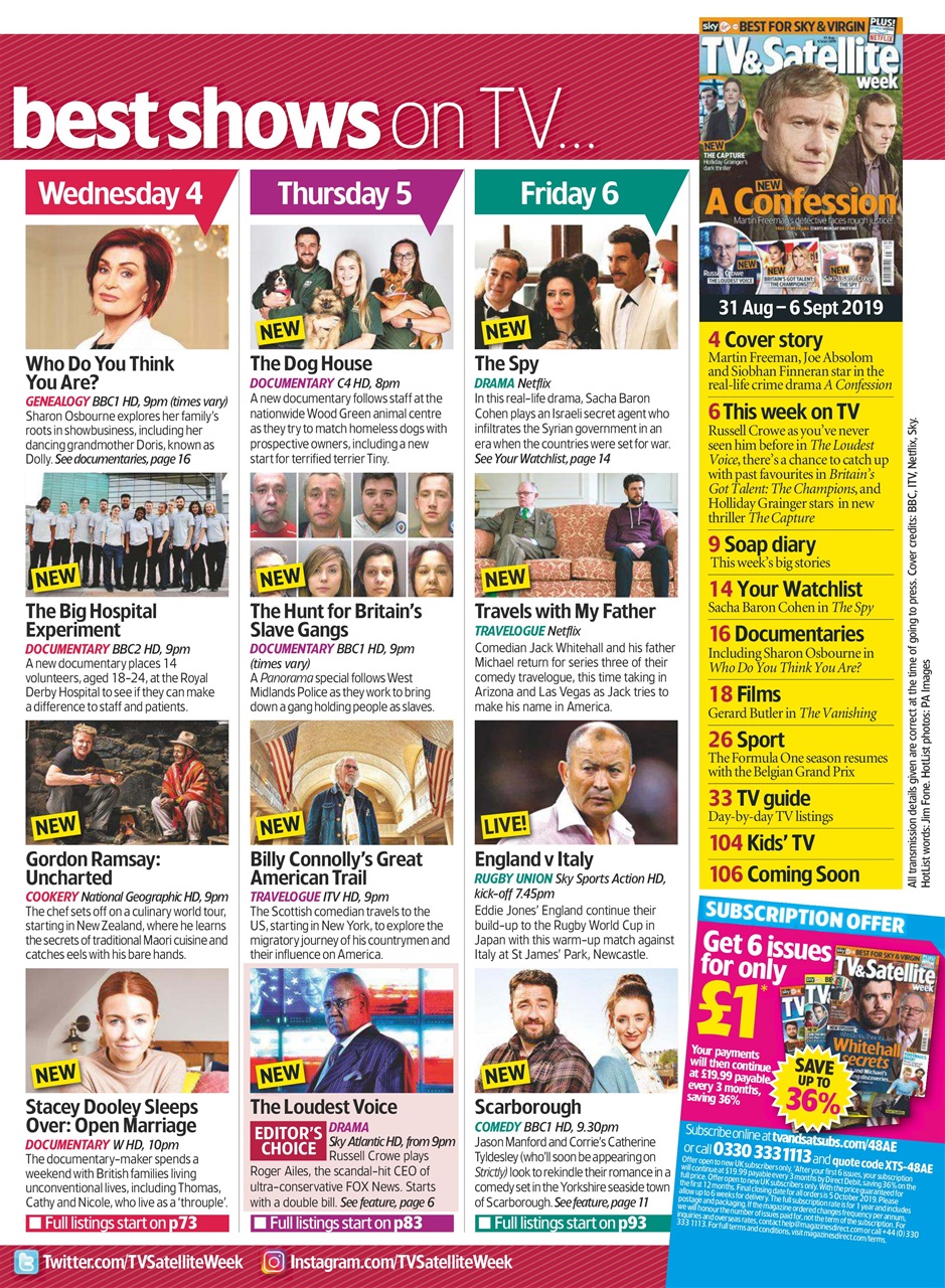 TV & Satellite Week Preview Pages