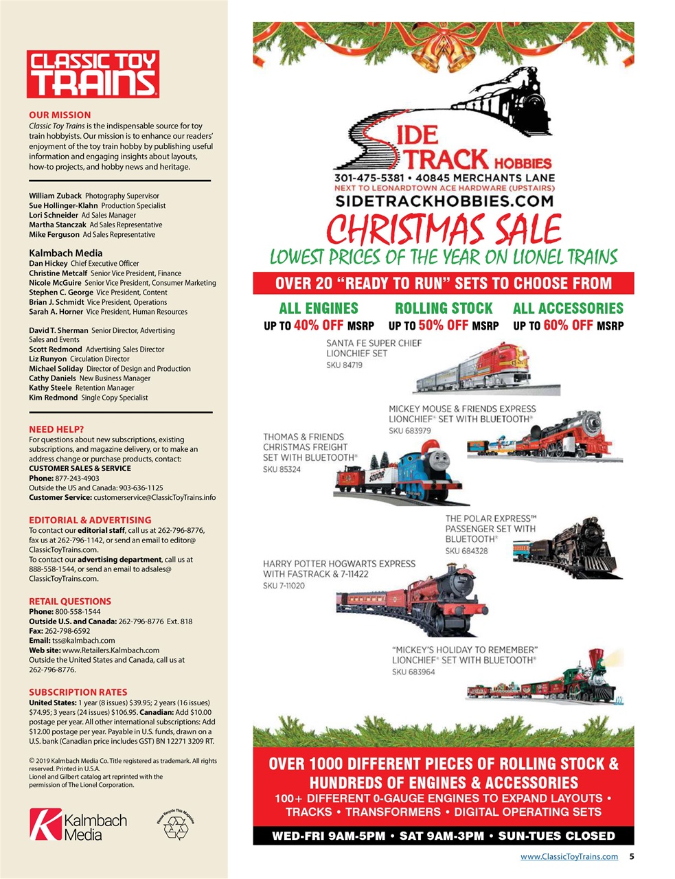 Classic Toy Trains Preview Pages