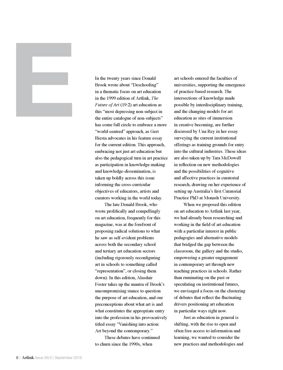 Artlink Magazine Preview Pages