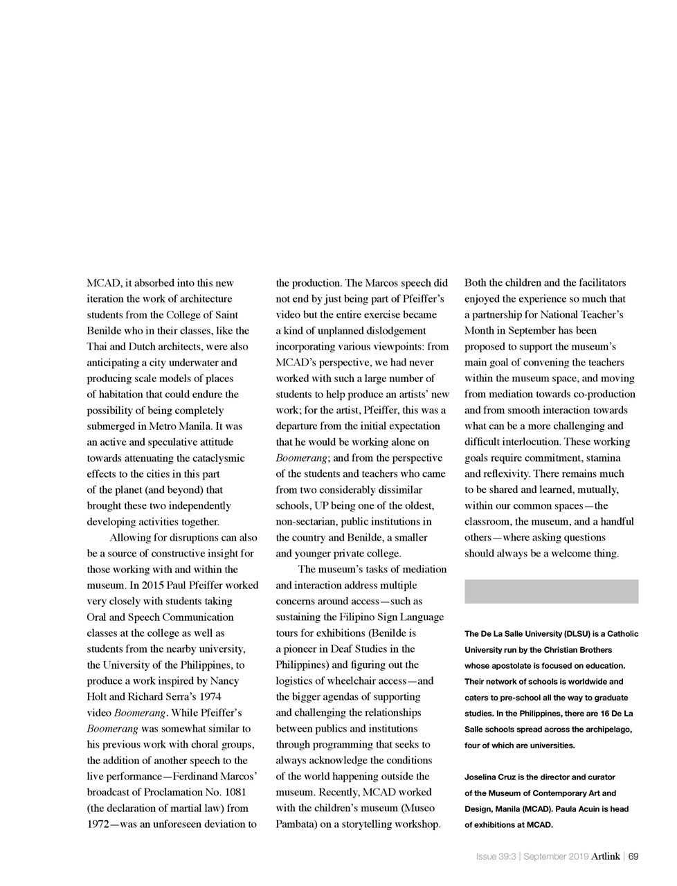 Artlink Magazine Preview Pages