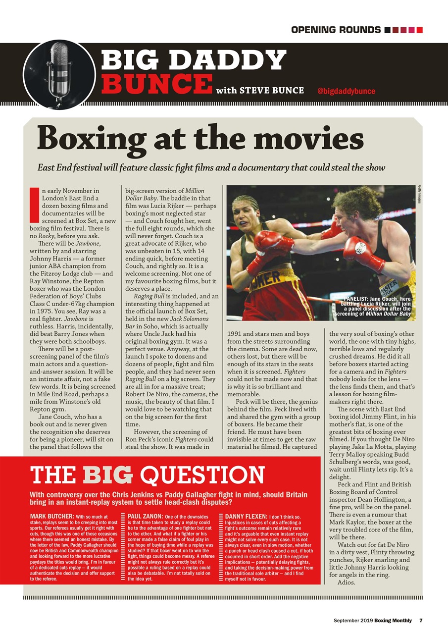 Boxing Monthly Preview Pages