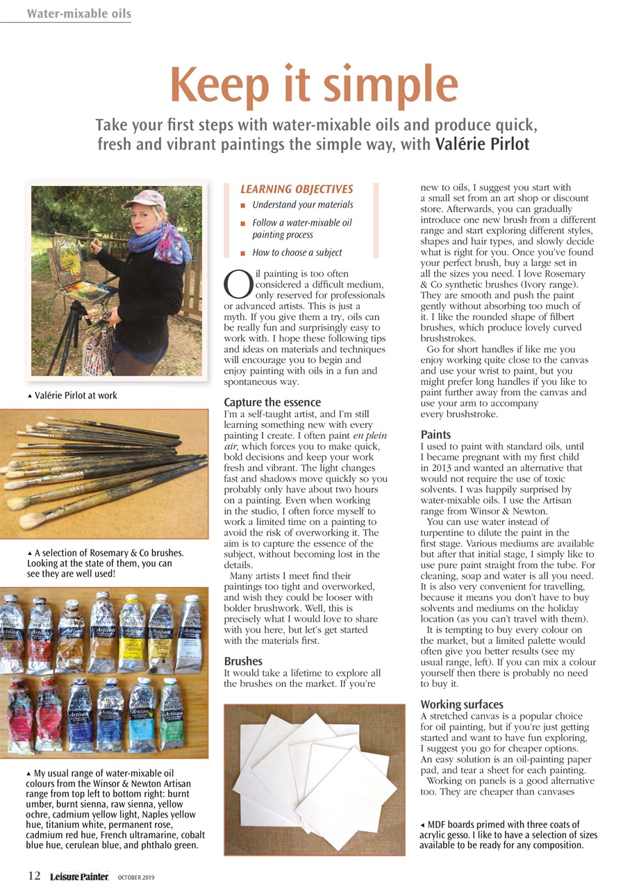 Leisure Painter & The Artist Preview Pages