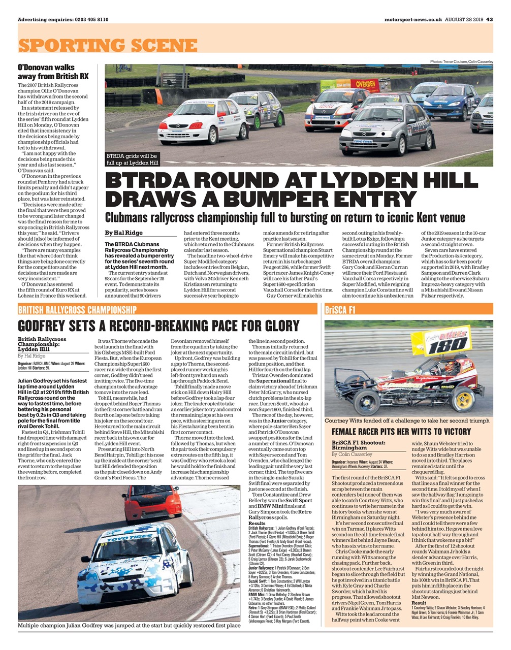 Motorsport News Preview Pages