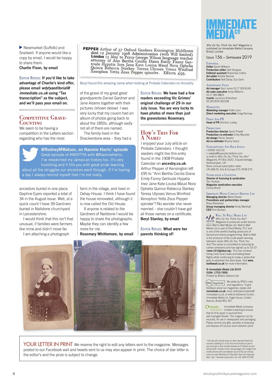 Who Do You Think You Are? Preview Pages