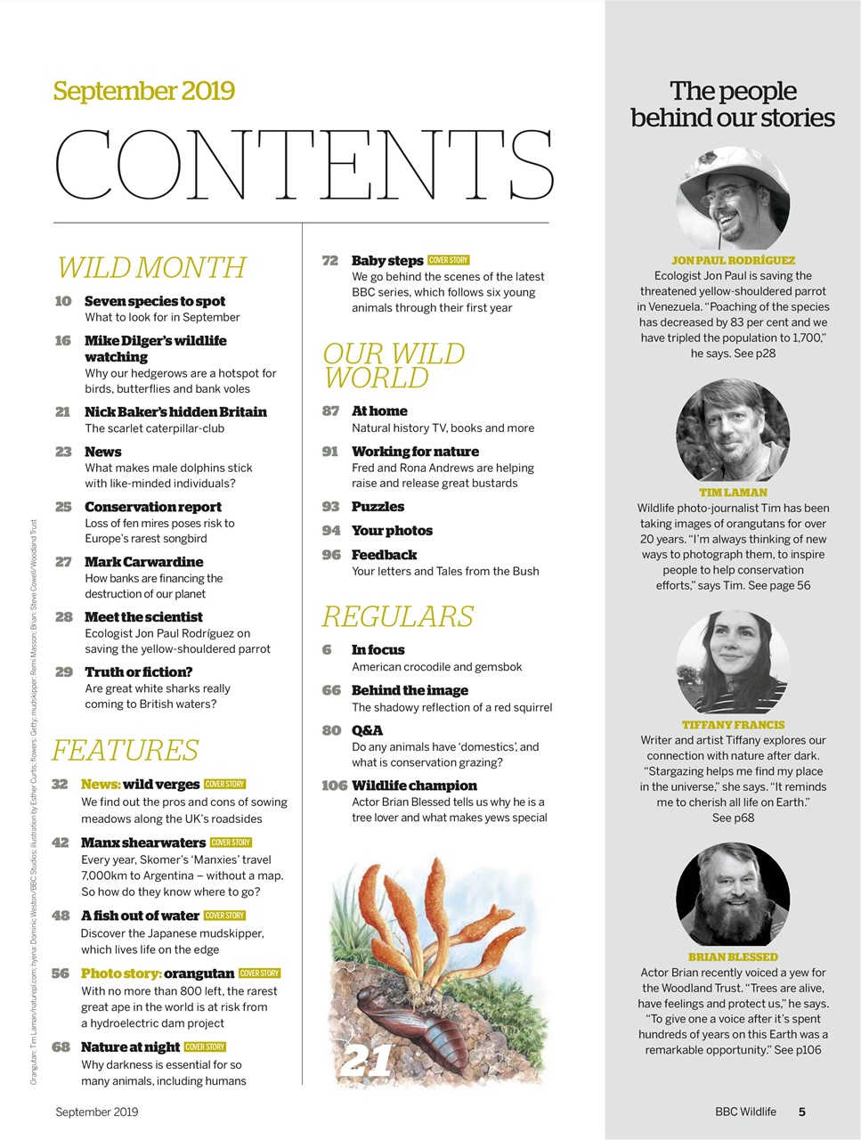 BBC Wildlife Magazine Preview Pages