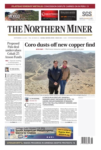 The Northern Miner issue Vol. 105 No. 18