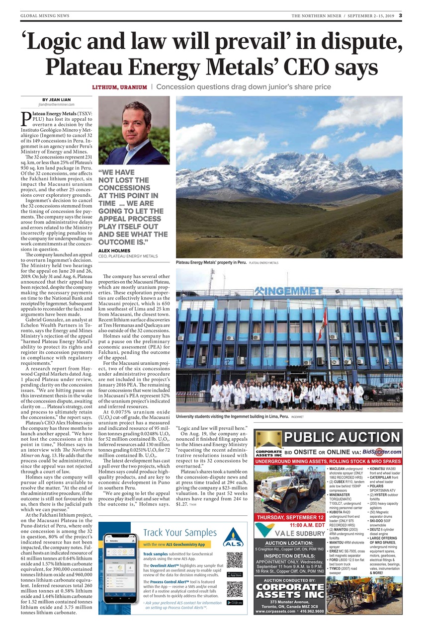The Northern Miner Preview Pages