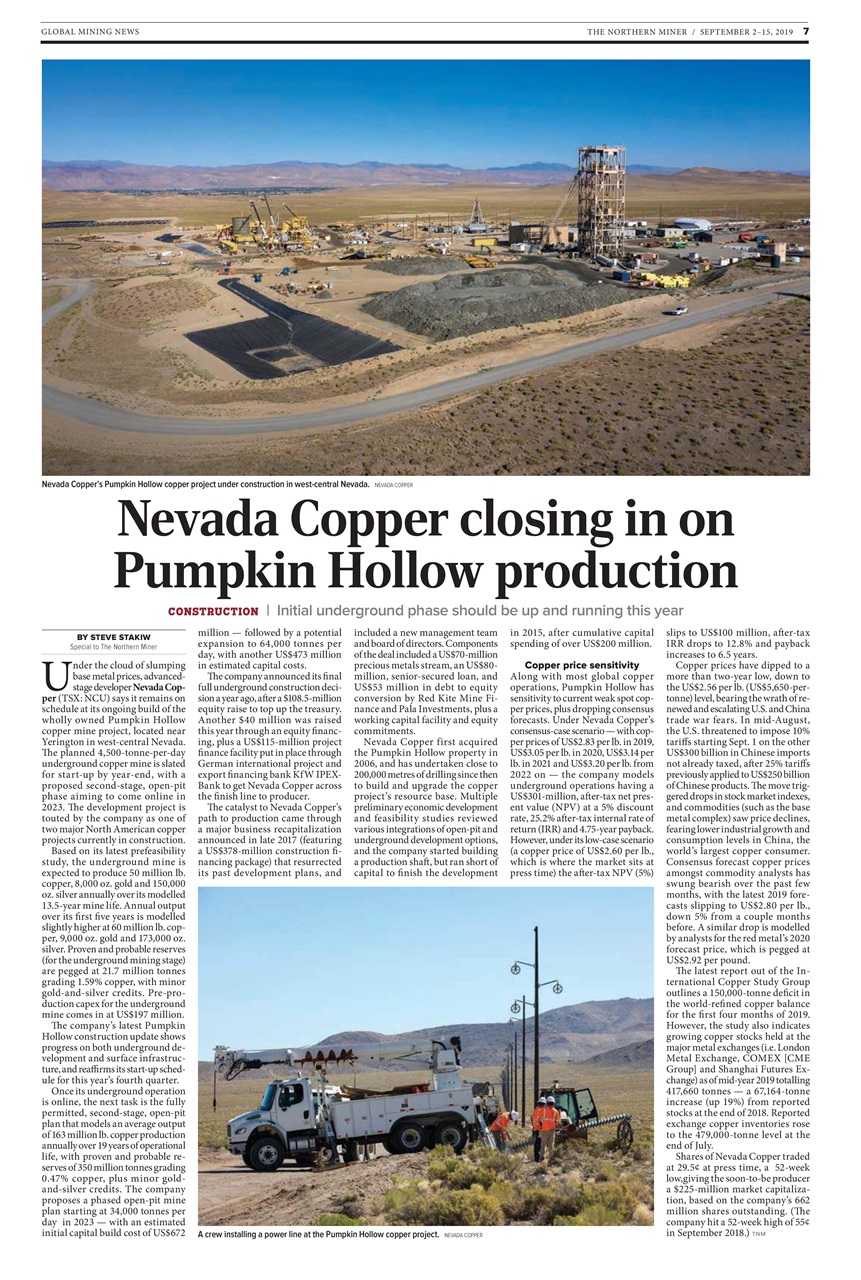 The Northern Miner Preview Pages