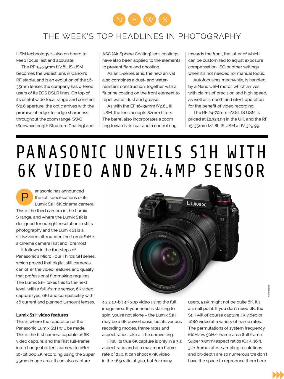 Photography Week Preview Pages