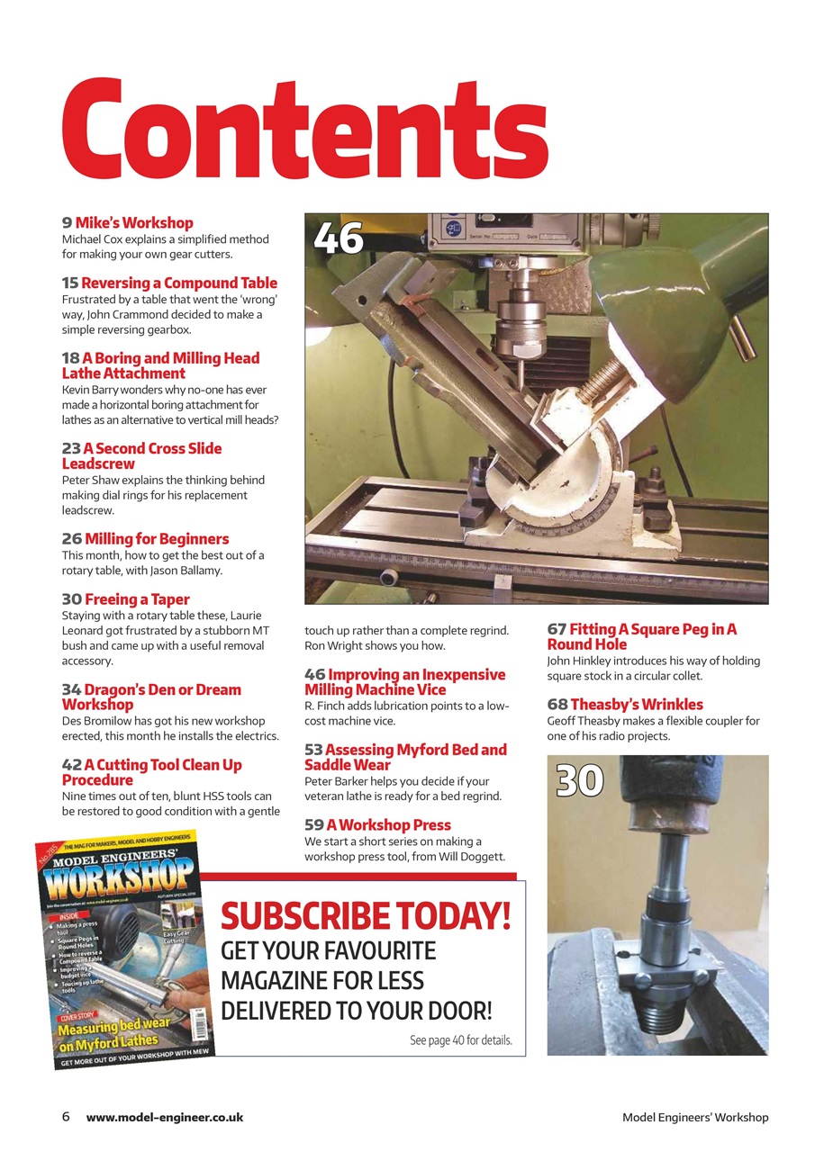 Model Engineer & Workshop Magazine Preview Pages