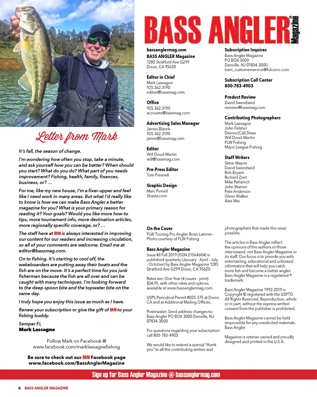 BASS ANGLER MAGAZINE Preview Pages