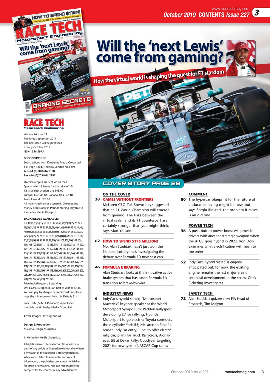 Race Tech Preview Pages