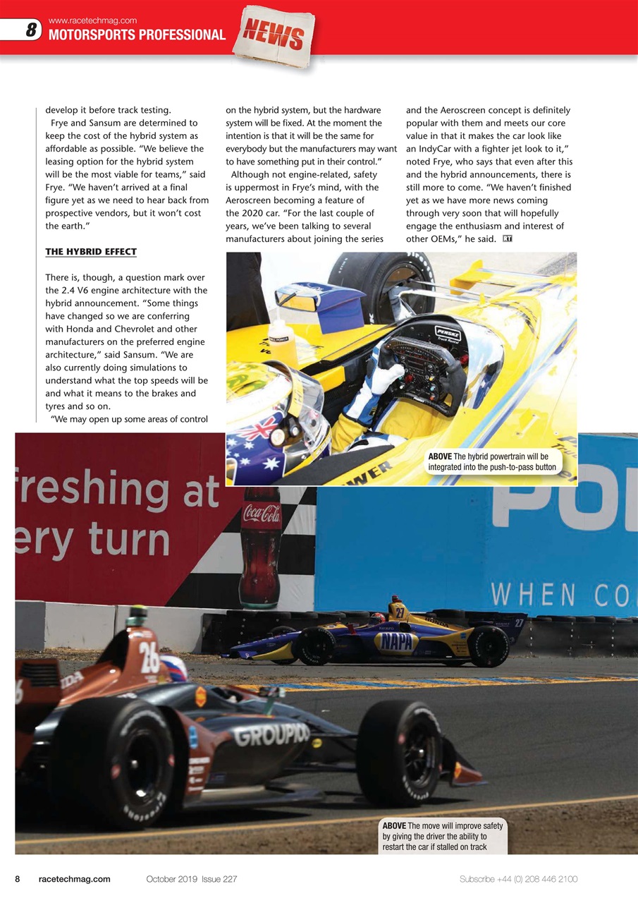 Race Tech Preview Pages