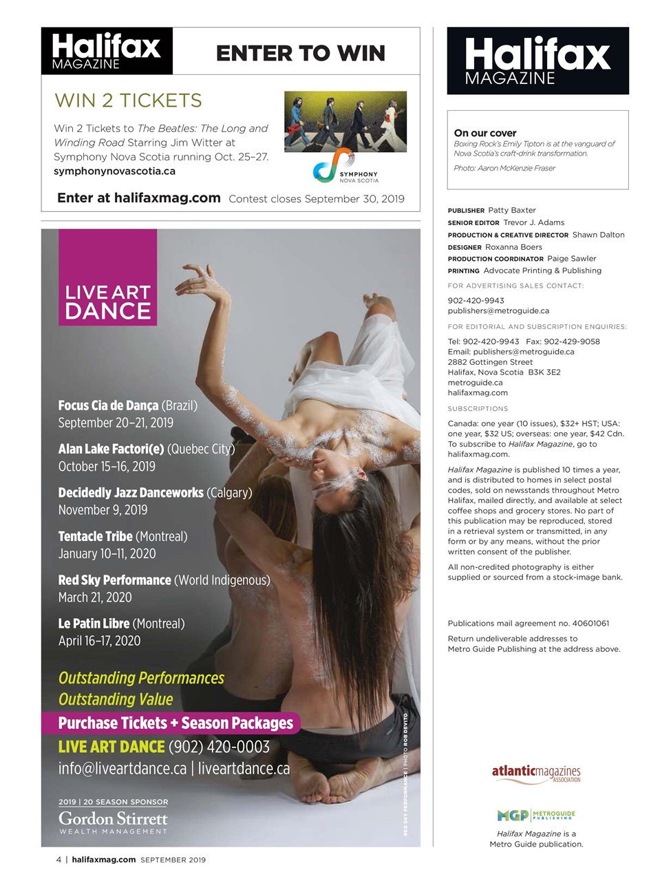 Halifax Magazine Preview Pages