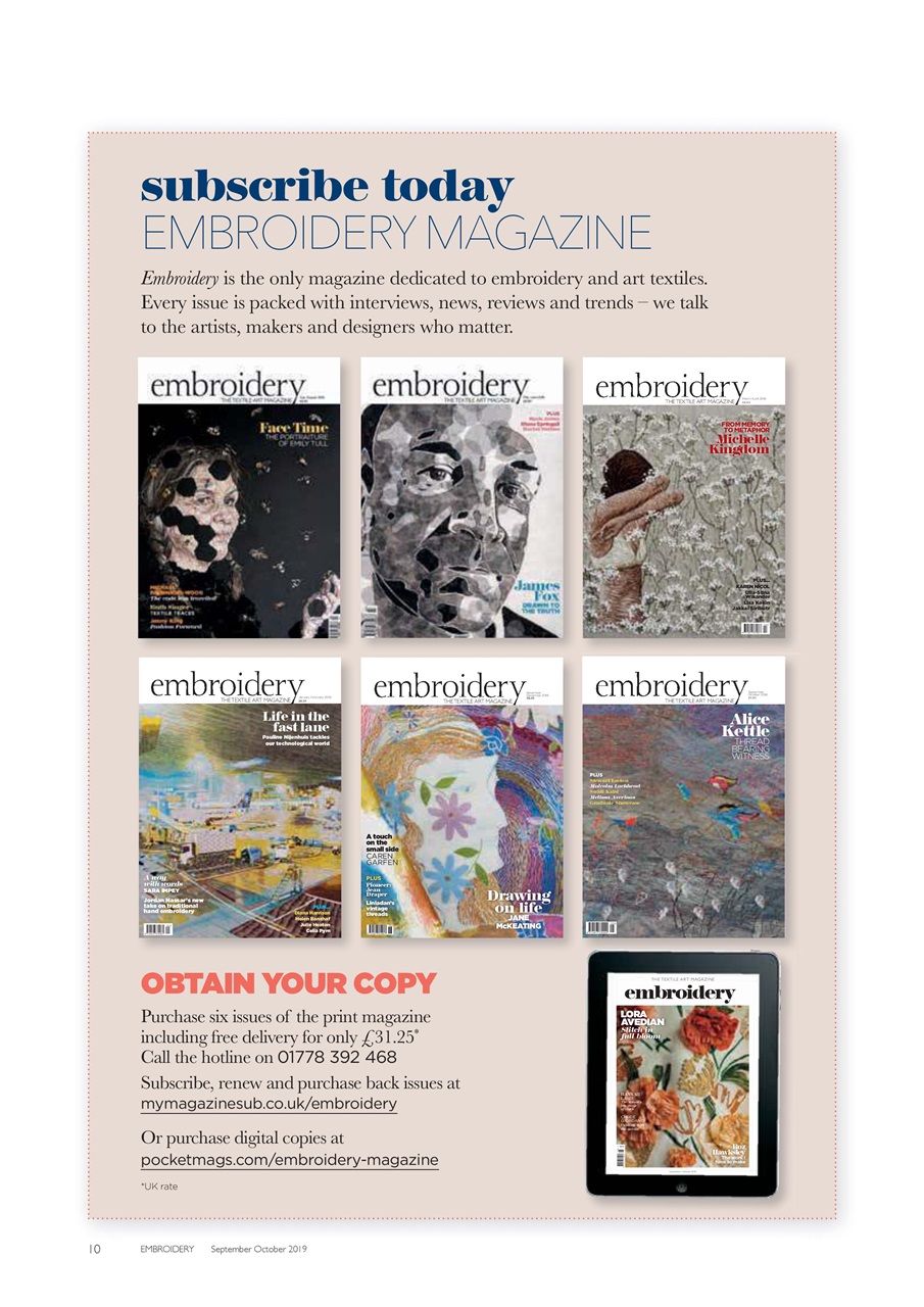 Embroidery Magazine Preview Pages