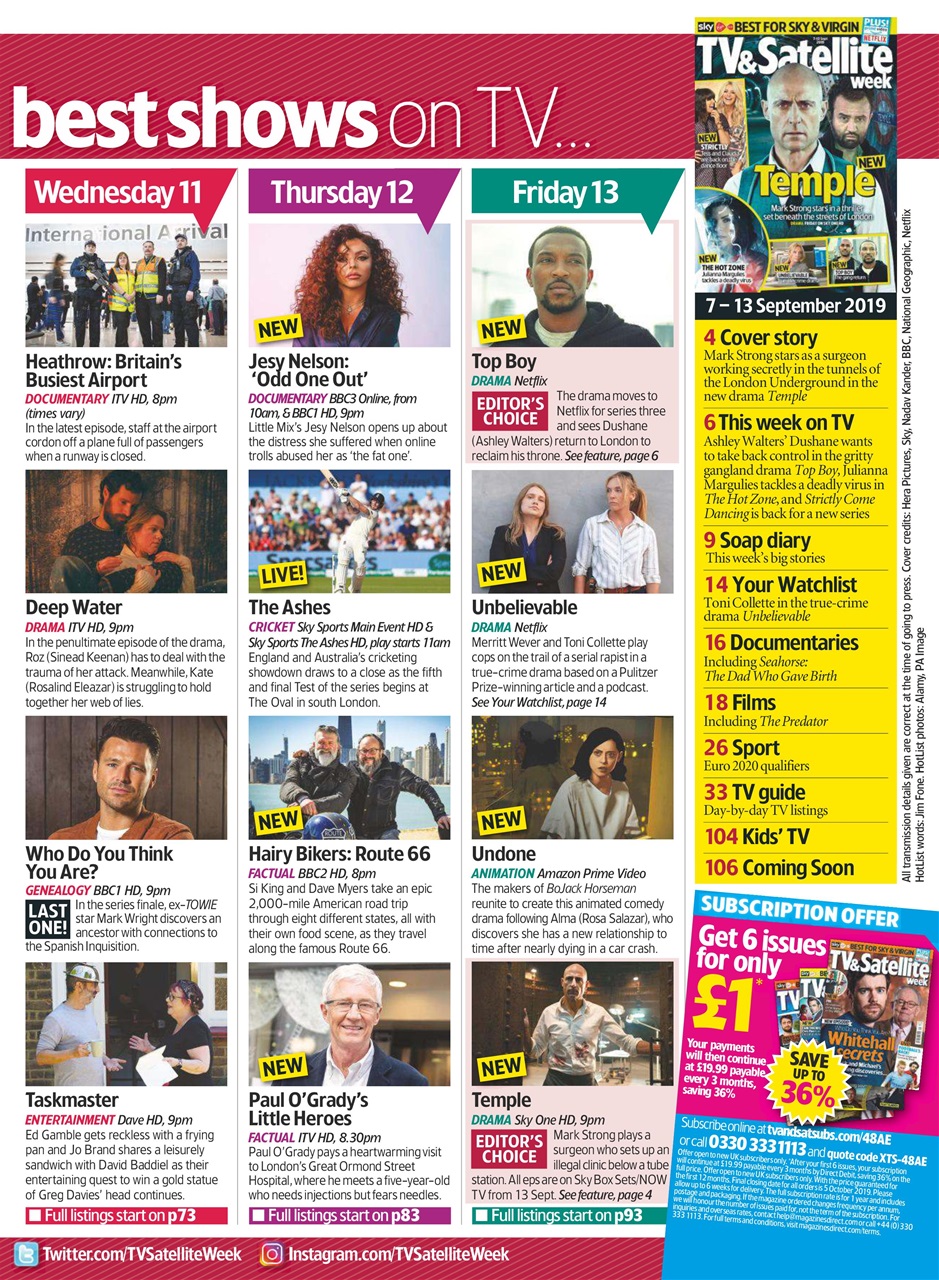 TV & Satellite Week Preview Pages