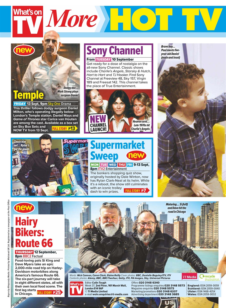 What's on TV Preview Pages