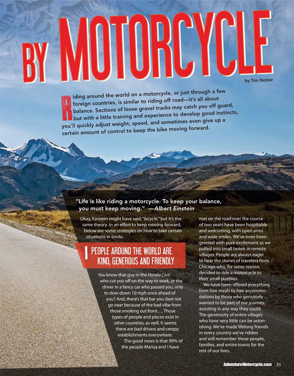 Adventure Motorcycle Preview Pages