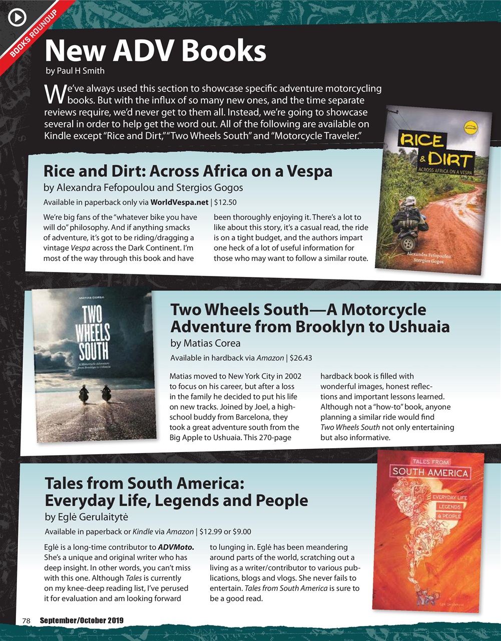 Adventure Motorcycle Preview Pages