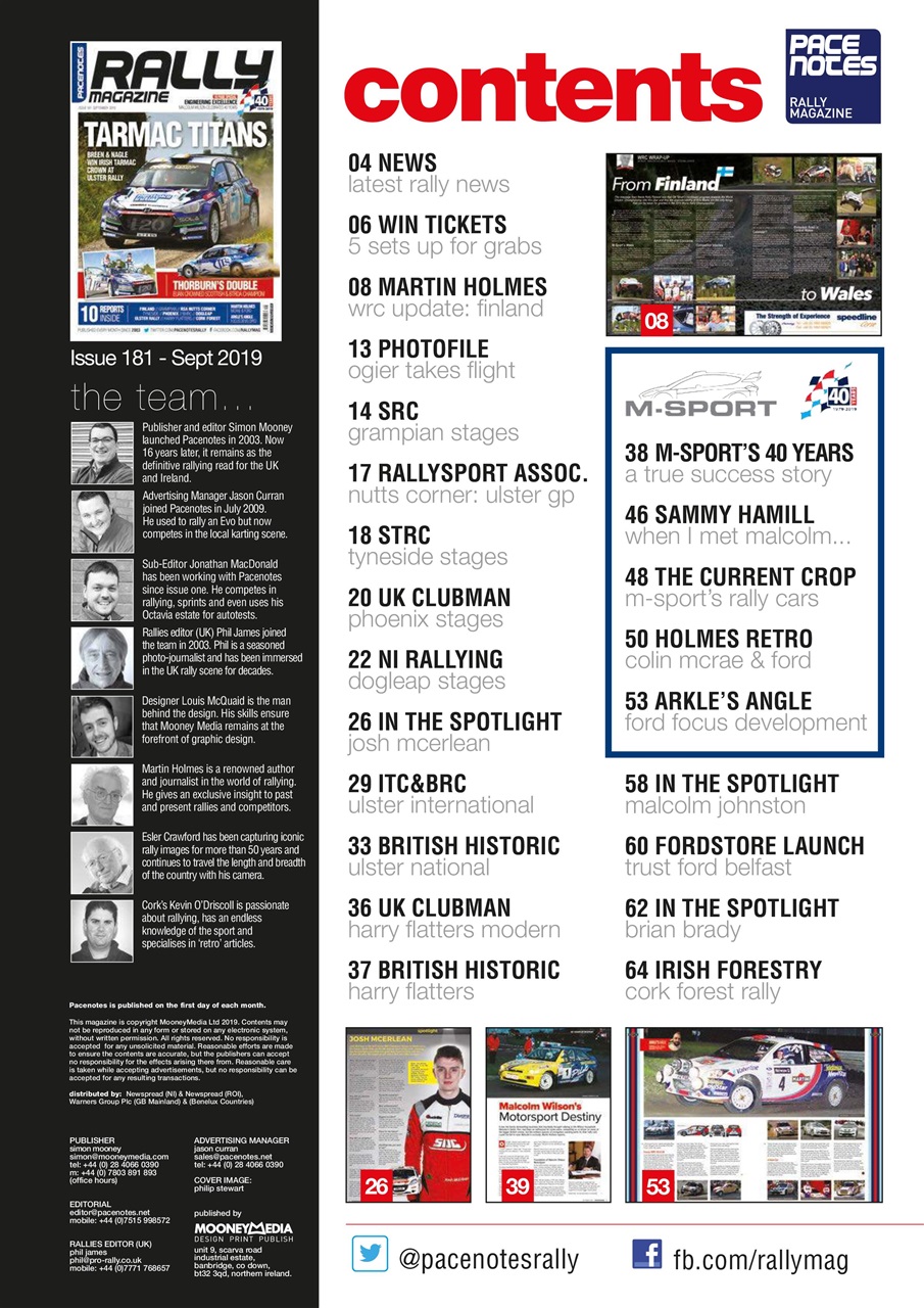 Pacenotes Rally magazine Preview Pages