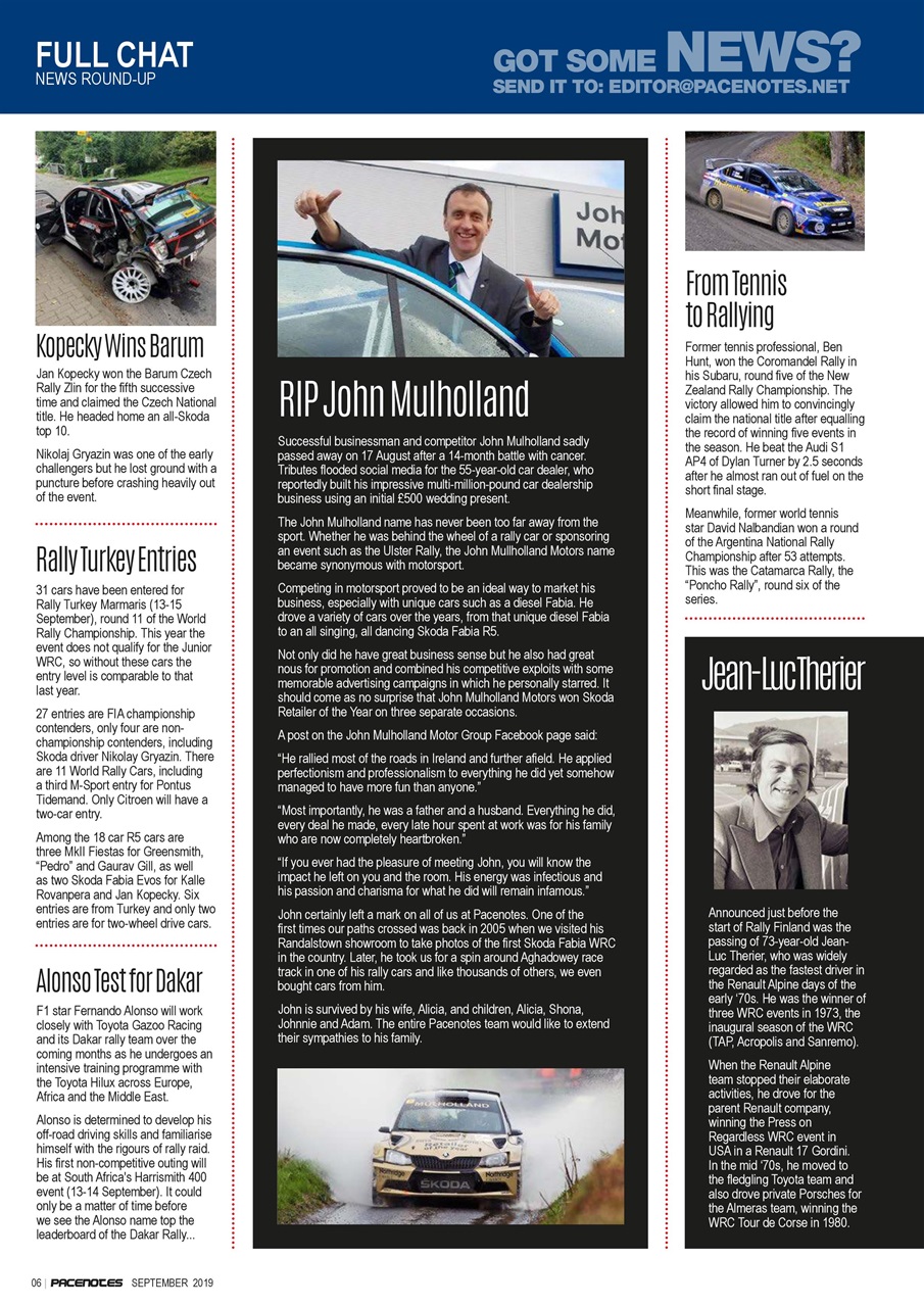 Pacenotes Rally magazine Preview Pages