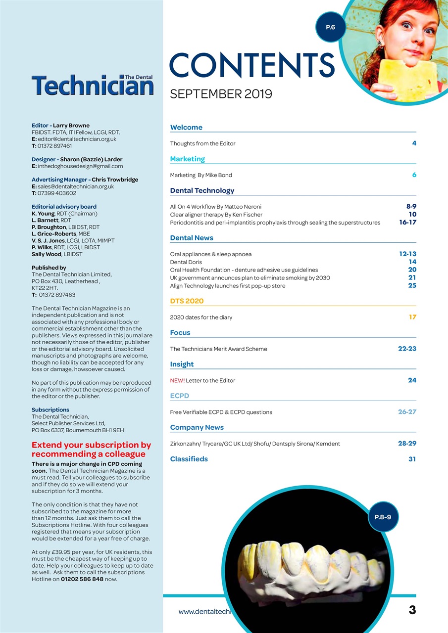The Dental Technician Magazine Preview Pages