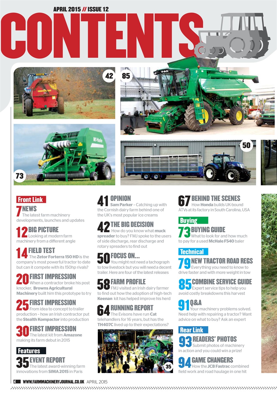 Farm Machinery Journal Preview Pages