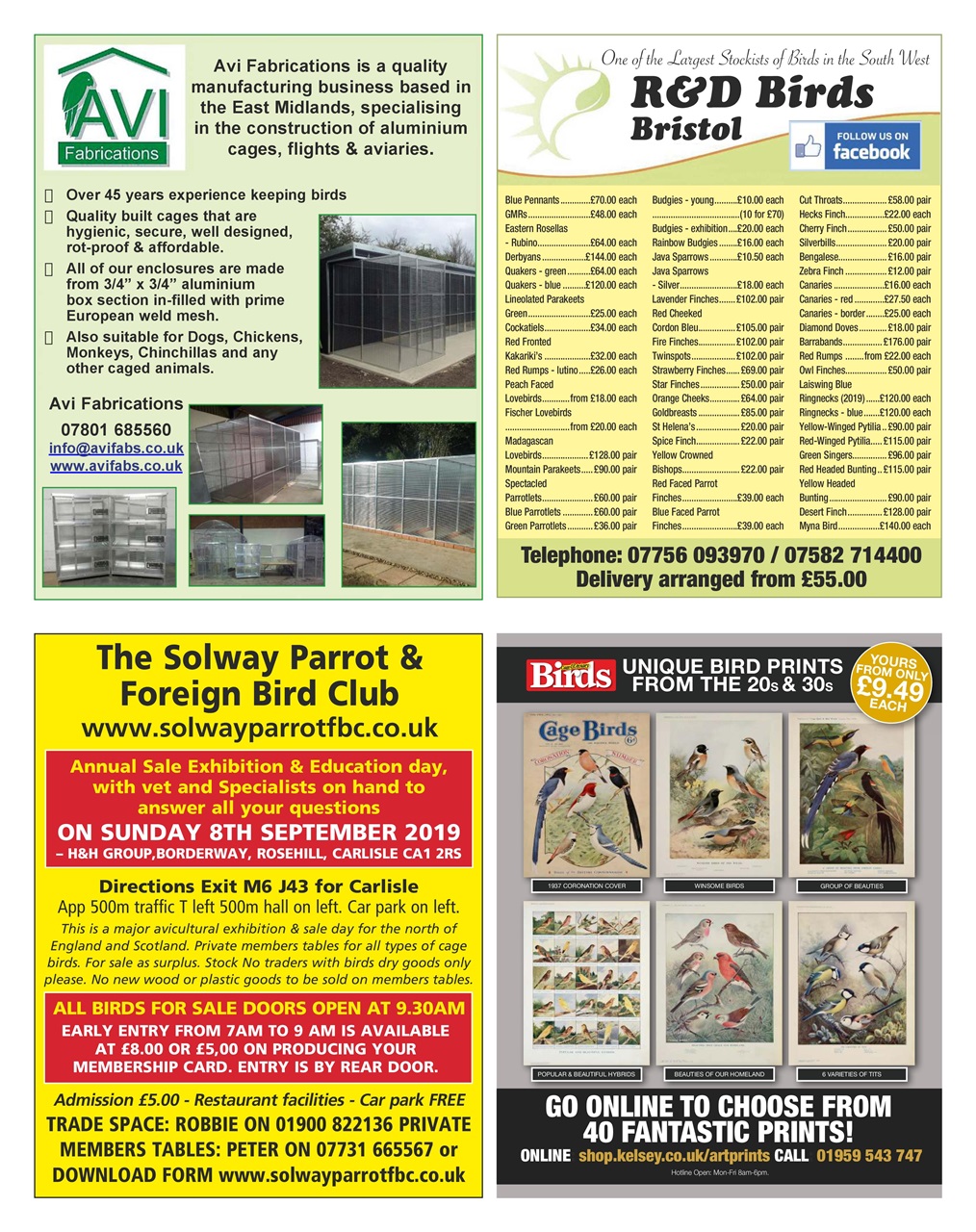 Cage & Aviary Birds Preview Pages