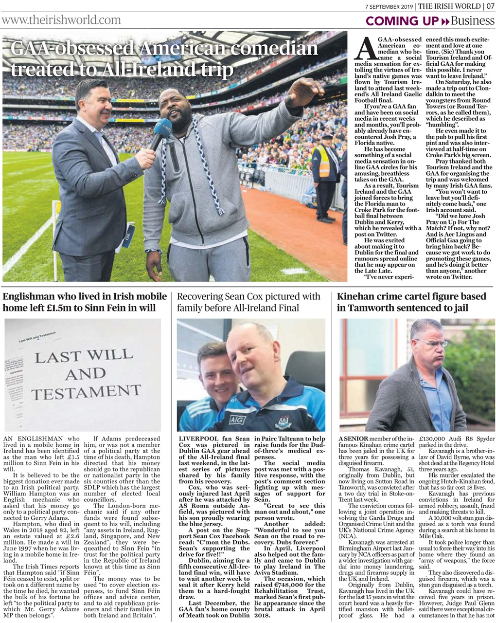 Irish World Preview Pages