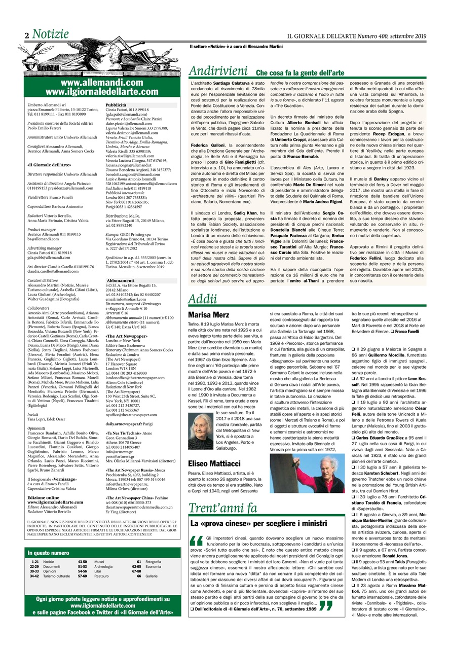Il Giornale Dell’Arte Preview Pages