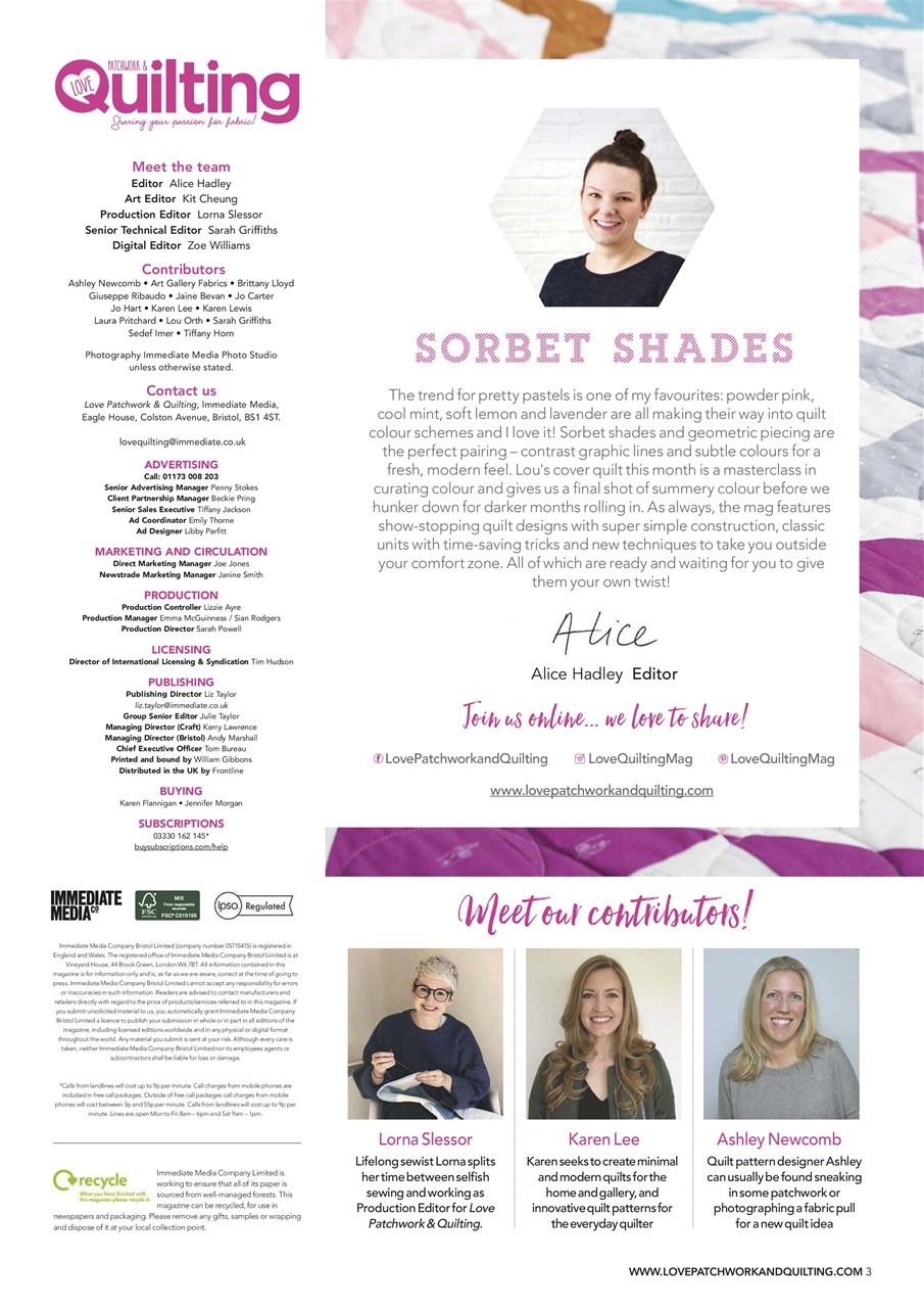 Love Patchwork & Quilting Preview Pages